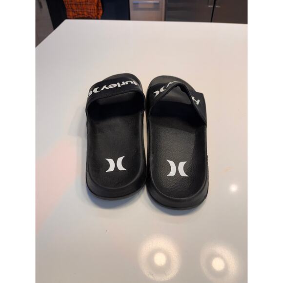 Hurley Black Slide Slip-On Slippers Size 12 - Picture 5 of 7